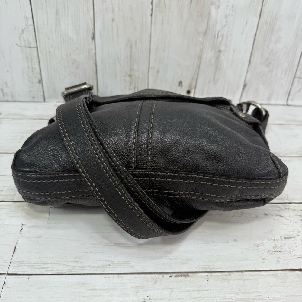 VTG Fossil Fifty Four Classic Black Pebbled Leather Crossbody Bag Durable 90s - Picture 11 of 16